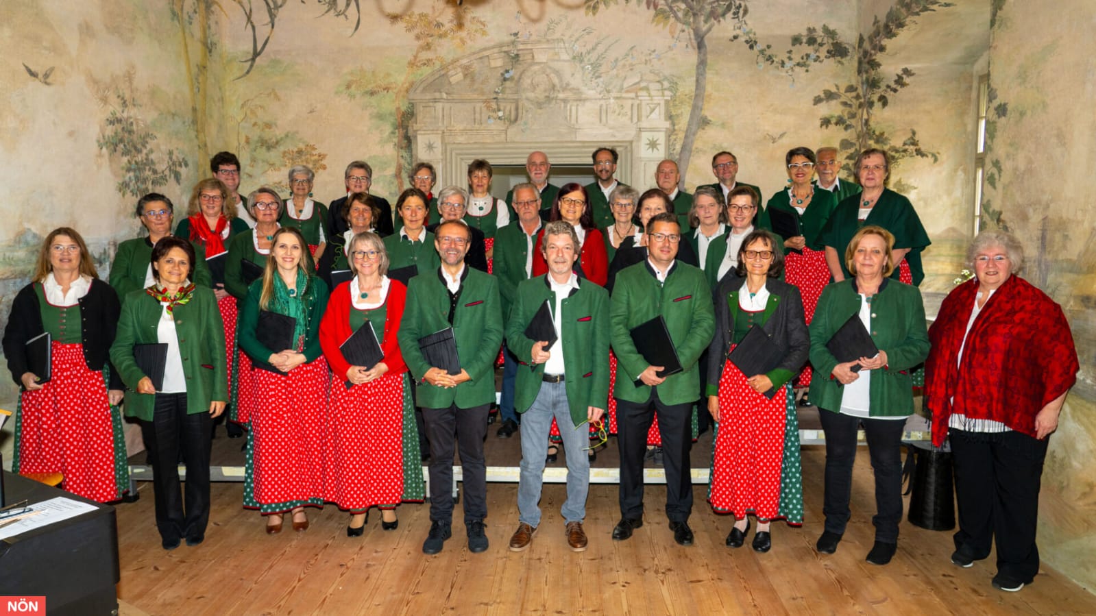 Gruppenaufnahme in der Sala Terrena